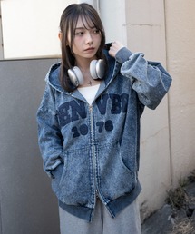 WEGO/【26年春新作】カレッジロゴ BIG ZIPパーカー