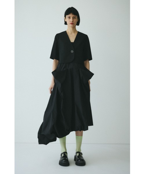 HeRIN.CYE(ヘリンドットサイ)の「CLO Round hem half sleeve JK クロラウンドヘムハーフスリーブジャケット(その他アウター・レディース・ブラック・36/38)」の5枚目の写真
