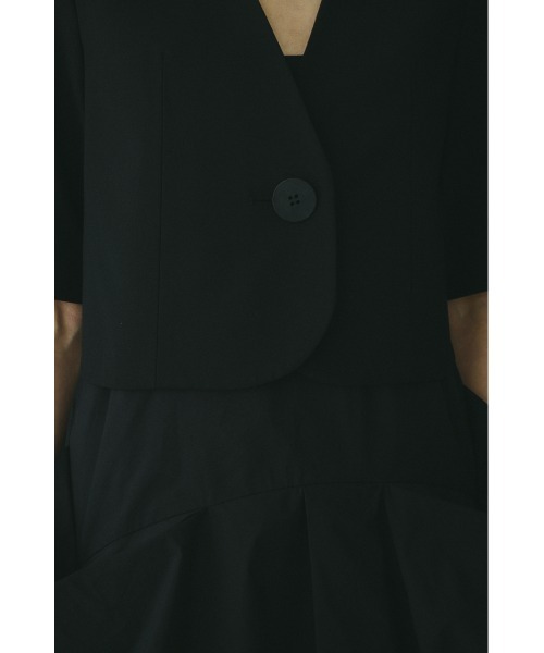 HeRIN.CYE(ヘリンドットサイ)の「CLO Round hem half sleeve JK クロラウンドヘムハーフスリーブジャケット(その他アウター・レディース・ブラック・36/38)」の12枚目の写真