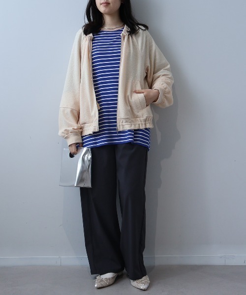 leswel(レスウェル)の「【L~5L 大きいサイズ】切替えストレッチワイドパンツ(その他パンツ・レディース・ベージュ/チャコールグレー・L/LL/3L/4L/5L)」の6枚目の写真
