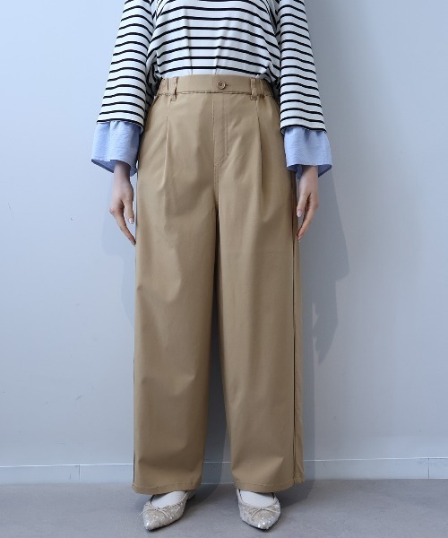 leswel(レスウェル)の「【L~5L 大きいサイズ】切替えストレッチワイドパンツ(その他パンツ・レディース・ベージュ/チャコールグレー・L/LL/3L/4L/5L)」の13枚目の写真
