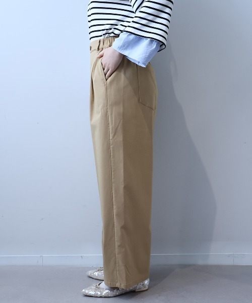 leswel(レスウェル)の「【L~5L 大きいサイズ】切替えストレッチワイドパンツ(その他パンツ・レディース・ベージュ/チャコールグレー・L/LL/3L/4L/5L)」の14枚目の写真