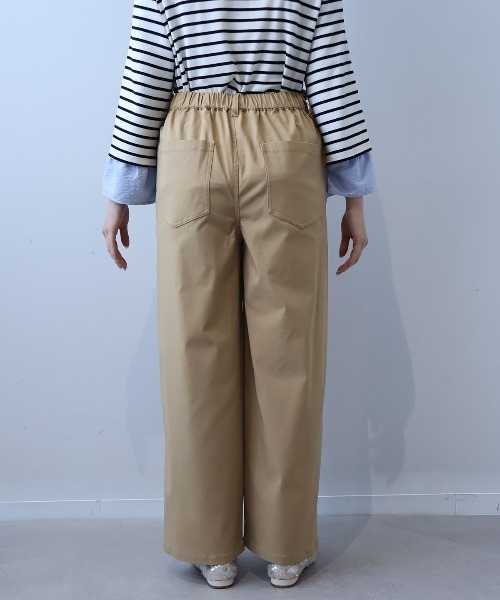 leswel(レスウェル)の「【L~5L 大きいサイズ】切替えストレッチワイドパンツ(その他パンツ・レディース・ベージュ/チャコールグレー・L/LL/3L/4L/5L)」の15枚目の写真