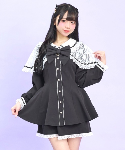 Secret Honey（シークレットハニー）の「レースケープセットアップ（セットアップ・レディース・ブラックミックス/ブラック・MEDIUM）」の2枚目の写真