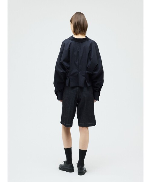 mizuiroind（ミズイロインド）の「mizuiro ind コクーンショートシャツ（シャツ/ブラウス・レディース・オフホワイト/ライトブルー/ブラック/ネイビー・FREE）」の16枚目の写真
