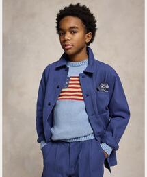 POLO RALPH LAUREN CHILDRENSWEAR（ポロ ラルフ ローレン チルドレンズウェア）の「ニット ヘリンボーン ユーティリティ ジャケット（カバーオール）」