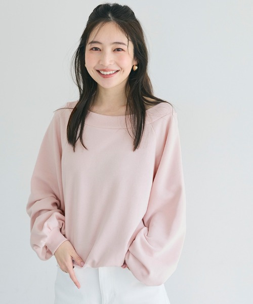 coca(coca)(コカ)の「裏毛オフショルダートップス(Tシャツ/カットソー・レディース・グレー/ライトピンク・M/L/S)」の10枚目の写真