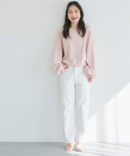 coca(coca)(コカ)の「裏毛オフショルダートップス(Tシャツ/カットソー・レディース・グレー/ライトピンク・M/L/S)」の11枚目の写真