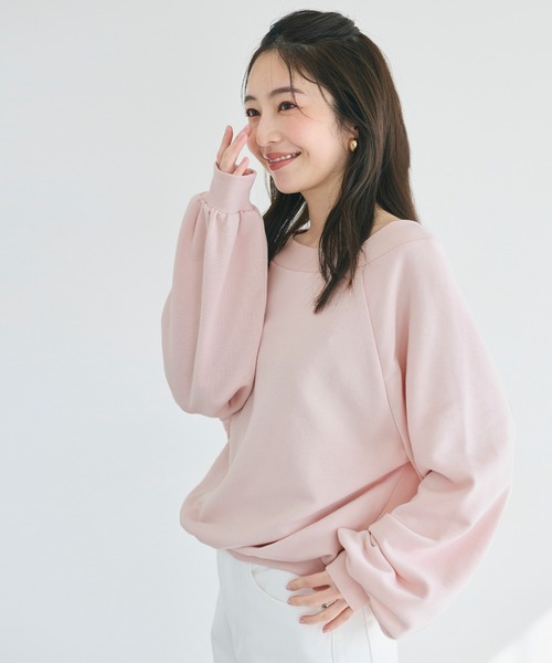 coca(coca)(コカ)の「裏毛オフショルダートップス(Tシャツ/カットソー・レディース・グレー/ライトピンク・M/L/S)」の15枚目の写真