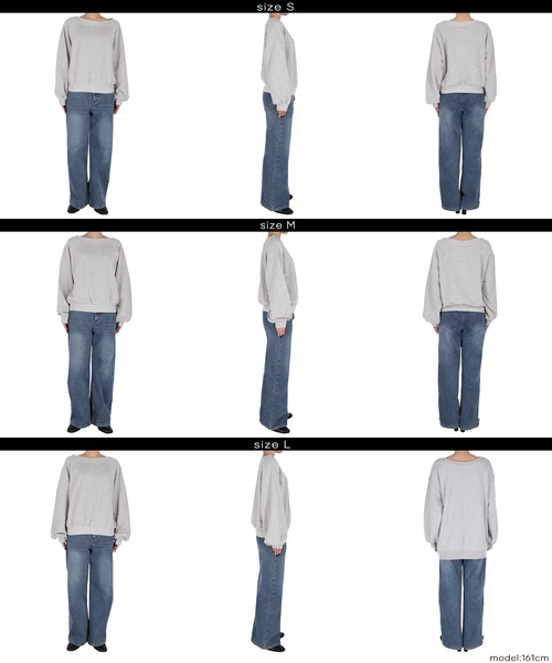 coca(coca)(コカ)の「裏毛オフショルダートップス(Tシャツ/カットソー・レディース・グレー/ライトピンク・M/L/S)」の16枚目の写真