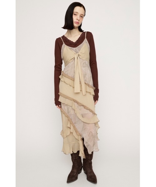 SLY(スライ)の「LACE DOCKING CUT TOPS レースドッキングカットトップス 春服(Tシャツ/カットソー・レディース・ブラウン/アイボリー・FREE)」の7枚目の写真