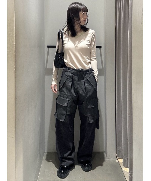SLY(スライ)の「LACE DOCKING CUT TOPS レースドッキングカットトップス 春服(Tシャツ/カットソー・レディース・ブラウン/アイボリー・FREE)」の14枚目の写真