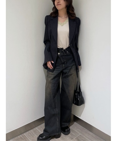SLY(スライ)の「LACE DOCKING CUT TOPS レースドッキングカットトップス 春服(Tシャツ/カットソー・レディース・ブラウン/アイボリー・FREE)」の15枚目の写真