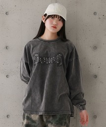 10C REPIPI（ジューシーレピピ）の「【綿100%】AcidWashルーズロンT（Tシャツ/カットソー）」