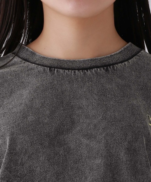 repipi armario(レピピ アルマリオ)の「【綿100%】AcidWashルーズロンT(Tシャツ/カットソー・キッズ・ホワイト系4/ピンク/ミント/ブラック系2/ホワイト系1/ブラック系5/ブラック系6・SMALL/MEDIUM/LARGE)」の15枚目の写真