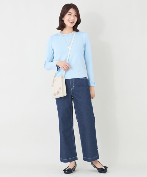 TO BE CHIC（トゥー ビー シック）の「フローラルミニバッグ（ショルダーバッグ・レディース・ホワイト/ブラック・FREE）」の11枚目の写真
