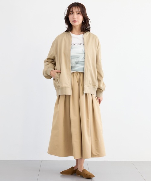 BARNYARDSTORM（バンヤードストーム）の「BARNYARDSTORM /  ドロストギャザースカート【撥水】（スカート・レディース・ライトグレー/ベージュ・FREE）」の10枚目の写真