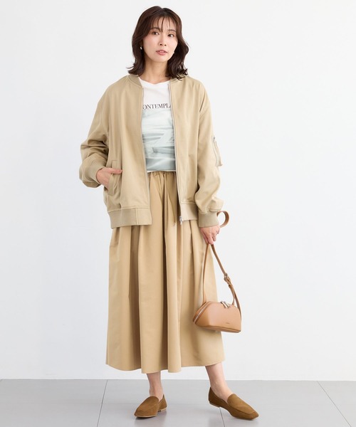 BARNYARDSTORM（バンヤードストーム）の「BARNYARDSTORM /  ドロストギャザースカート【撥水】（スカート・レディース・ライトグレー/ベージュ・FREE）」の12枚目の写真