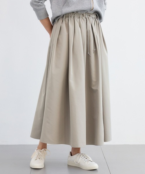 BARNYARDSTORM（バンヤードストーム）の「BARNYARDSTORM /  ドロストギャザースカート【撥水】（スカート・レディース・ライトグレー/ベージュ・FREE）」の15枚目の写真