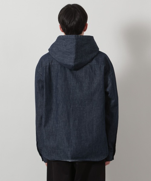 LAKOLE（ラコレ）の「デニムフード長袖シャツ / 643821（シャツ/ブラウス・メンズ・ブラック/ネイビー・LARGE/MEDIUM）」の7枚目の写真