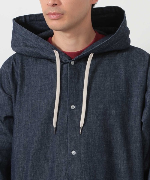 LAKOLE（ラコレ）の「デニムフード長袖シャツ / 643821（シャツ/ブラウス・メンズ・ブラック/ネイビー・LARGE/MEDIUM）」の9枚目の写真