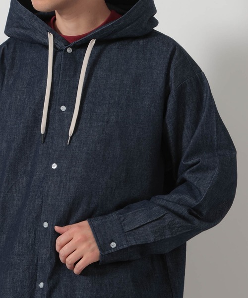 LAKOLE（ラコレ）の「デニムフード長袖シャツ / 643821（シャツ/ブラウス・メンズ・ブラック/ネイビー・LARGE/MEDIUM）」の10枚目の写真