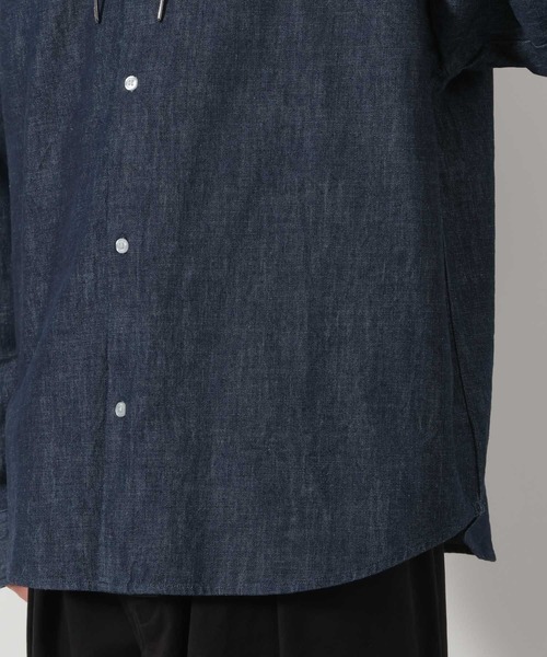 LAKOLE（ラコレ）の「デニムフード長袖シャツ / 643821（シャツ/ブラウス・メンズ・ブラック/ネイビー・LARGE/MEDIUM）」の11枚目の写真