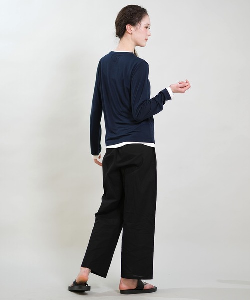 RIKKA FEMME(リッカファム)の「RIKKA FEMME/リッカファム 長袖 Tシャツ ロンT 重ね着風 UVカット 接触冷感 RF6S-2202(Tシャツ/カットソー・レディース・ネイビー/グレー・S/M/M/L)」の13枚目の写真