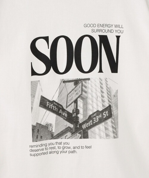 allureville（アルアバイル）の「サイネージロゴロングTシャツ（Tシャツ/カットソー・レディース・オフホワイト/サックスブルー/グレー系その他・2）」の6枚目の写真