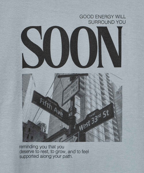 allureville（アルアバイル）の「サイネージロゴロングTシャツ（Tシャツ/カットソー・レディース・オフホワイト/サックスブルー/グレー系その他・2）」の16枚目の写真