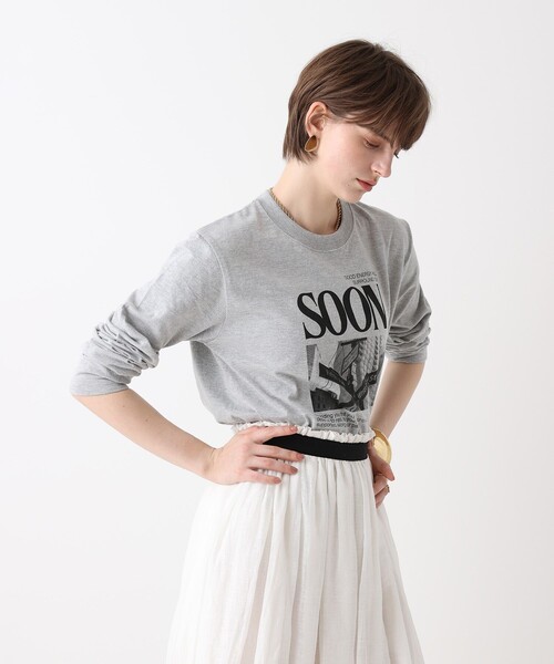 allureville（アルアバイル）の「サイネージロゴロングTシャツ（Tシャツ/カットソー・レディース・オフホワイト/サックスブルー/グレー系その他・2）」の20枚目の写真