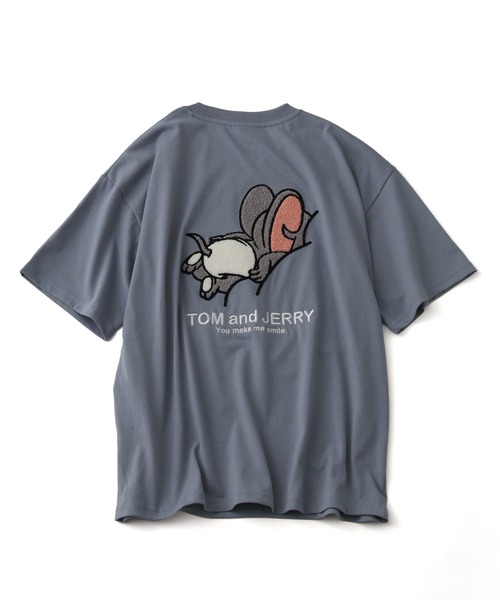 Tom＆Jerry（トムアンドジェリー）の「【Tom & Jerry/トム & ジェリー】アソート アートワークデザイン サガラ刺繍 半袖Tシャツ（Tシャツ/カットソー・メンズ・ブラック系/グレイッシュベージュ/サックスブルー系/オートミール/ホワイト系/サックスブルー系1/ブラック系1/ホワイト系1・M/LL/L）」の22枚目の写真
