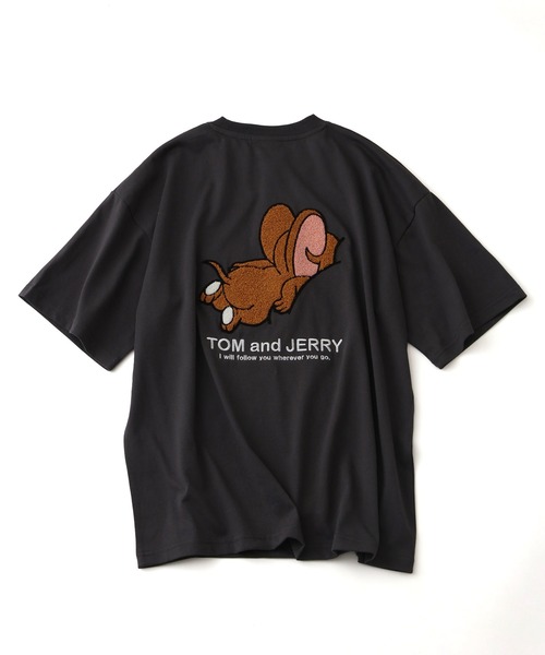 Tom＆Jerry（トムアンドジェリー）の「【Tom & Jerry/トム & ジェリー】アソート アートワークデザイン サガラ刺繍 半袖Tシャツ（Tシャツ/カットソー・メンズ・ブラック系/グレイッシュベージュ/サックスブルー系/オートミール/ホワイト系/サックスブルー系1/ブラック系1/ホワイト系1・M/LL/L）」の14枚目の写真