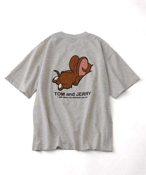 Tom＆Jerry（トムアンドジェリー）の「【Tom & Jerry/トム & ジェリー】アソート アートワークデザイン サガラ刺繍 半袖Tシャツ（Tシャツ/カットソー・メンズ・ブラック系/グレイッシュベージュ/サックスブルー系/オートミール/ホワイト系/サックスブルー系1/ブラック系1/ホワイト系1・M/LL/L）」の18枚目の写真