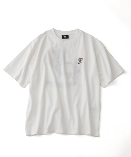 Tom＆Jerry（トムアンドジェリー）の「【Tom & Jerry/トム & ジェリー】アソート アートワークデザイン サガラ刺繍 半袖Tシャツ（Tシャツ/カットソー・メンズ・ブラック系/グレイッシュベージュ/サックスブルー系/オートミール/ホワイト系/サックスブルー系1/ブラック系1/ホワイト系1・M/LL/L）」の9枚目の写真