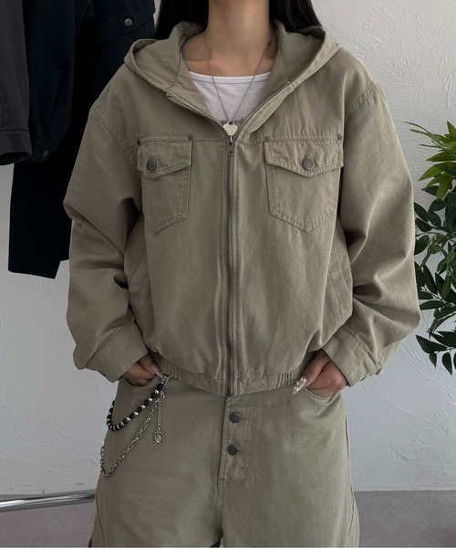 sedacle（セダクル）の「フロントポケットダックジャケット（その他アウター・メンズ・ネイビー/ベージュ/チャコールグレー・LARGE/MEDIUM/SMALL）」の3枚目の写真