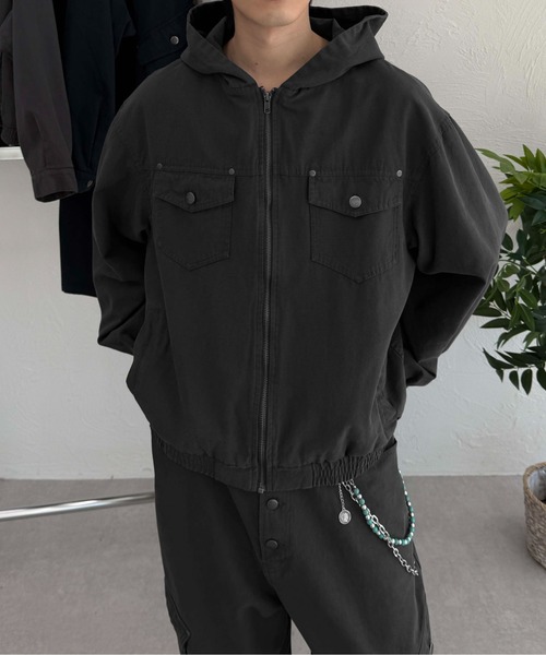 sedacle（セダクル）の「フロントポケットダックジャケット（その他アウター・メンズ・ネイビー/ベージュ/チャコールグレー・LARGE/MEDIUM/SMALL）」の2枚目の写真