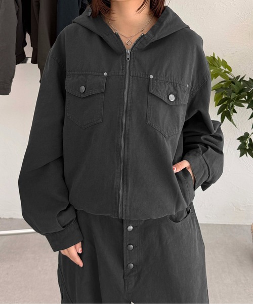 sedacle（セダクル）の「フロントポケットダックジャケット（その他アウター・メンズ・ネイビー/ベージュ/チャコールグレー・LARGE/MEDIUM/SMALL）」の4枚目の写真