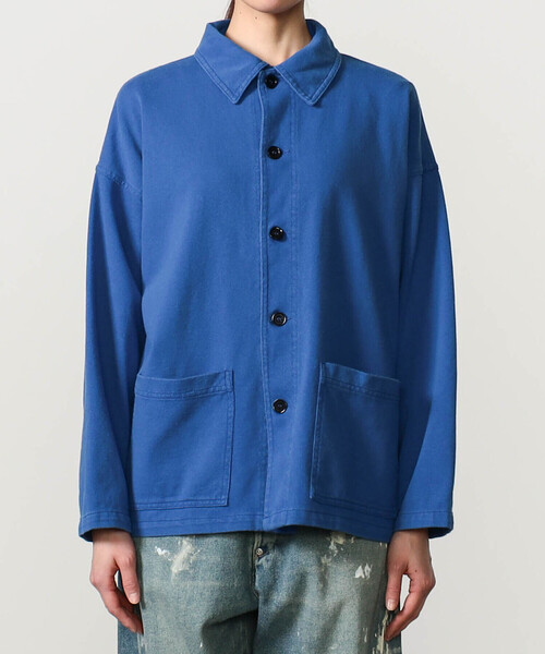 VETRA(ベトラ)の「VETRA | 〈別注〉ヘビージャージ ジャケット WOMEN(カバーオール・レディース・ブルー系その他/ブラック・38)」の11枚目の写真