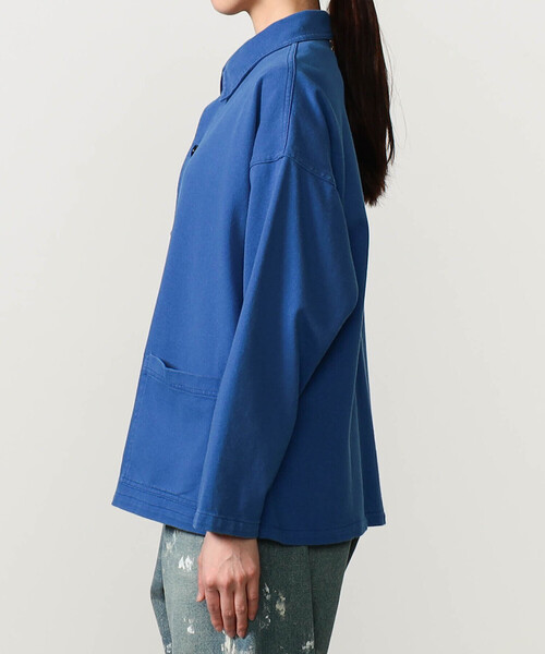 VETRA(ベトラ)の「VETRA | 〈別注〉ヘビージャージ ジャケット WOMEN(カバーオール・レディース・ブルー系その他/ブラック・38)」の12枚目の写真