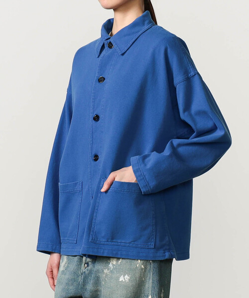 VETRA(ベトラ)の「VETRA | 〈別注〉ヘビージャージ ジャケット WOMEN(カバーオール・レディース・ブルー系その他/ブラック・38)」の14枚目の写真