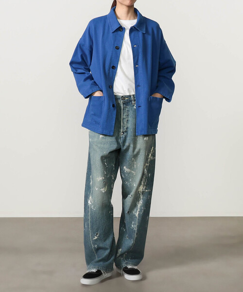 VETRA(ベトラ)の「VETRA | 〈別注〉ヘビージャージ ジャケット WOMEN(カバーオール・レディース・ブルー系その他/ブラック・38)」の15枚目の写真