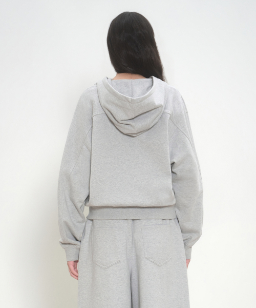 MUSINSA STANDARD WOMAN（ムシンサスタンダードウーマン）の「ウィメンズオーバーサイズフードパーカージップアップ[ミディアムグレー]（パーカー・レディース・その他・X-SMALL/SMALL/MEDIUM/LARGE）」の3枚目の写真
