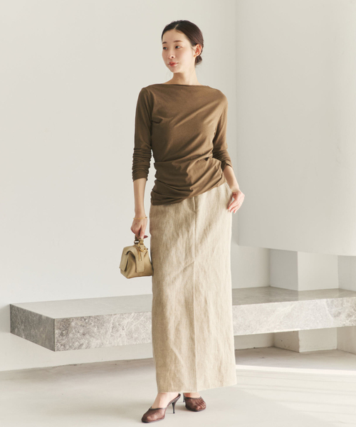 plage（プラージュ）の「Drape プルオーバー（Tシャツ/カットソー・レディース・ブラウン/ホワイト/ベージュ・FREE）」の7枚目の写真