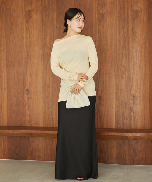 plage（プラージュ）の「Drape プルオーバー（Tシャツ/カットソー・レディース・ブラウン/ホワイト/ベージュ・FREE）」の8枚目の写真