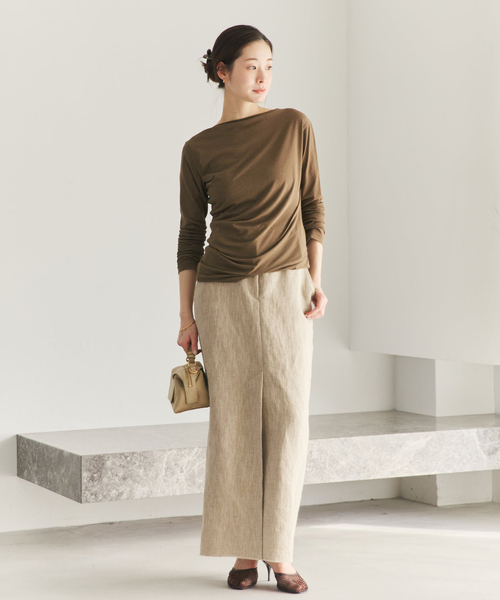 plage（プラージュ）の「Drape プルオーバー（Tシャツ/カットソー・レディース・ブラウン/ホワイト/ベージュ・FREE）」の15枚目の写真