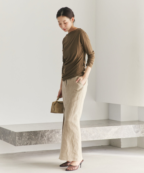 plage（プラージュ）の「Drape プルオーバー（Tシャツ/カットソー・レディース・ブラウン/ホワイト/ベージュ・FREE）」の16枚目の写真