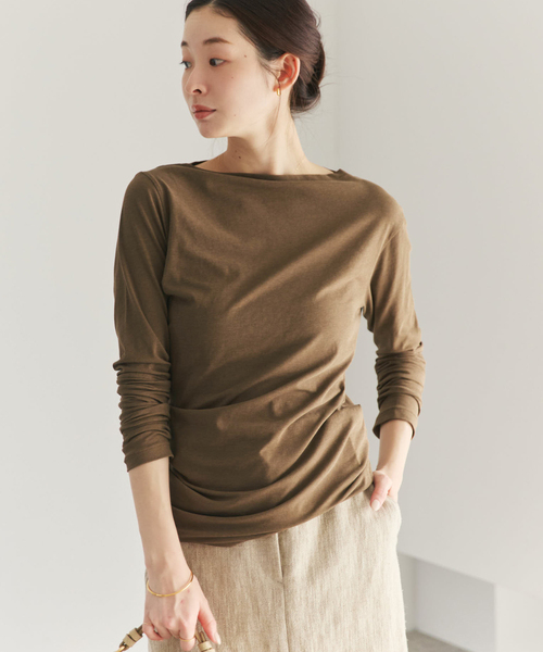 plage（プラージュ）の「Drape プルオーバー（Tシャツ/カットソー・レディース・ブラウン/ホワイト/ベージュ・FREE）」の19枚目の写真