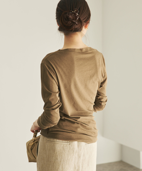 plage（プラージュ）の「Drape プルオーバー（Tシャツ/カットソー・レディース・ブラウン/ホワイト/ベージュ・FREE）」の20枚目の写真