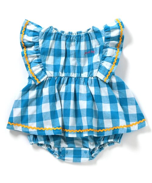 BREEZE（ブリーズ）の「Bpop うねうねシャツワンピボディオール（ロンパース・キッズ・ストライプ/チェック・80/70）」の6枚目の写真